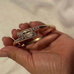 Elegant Gold and Silver Women's Bagel